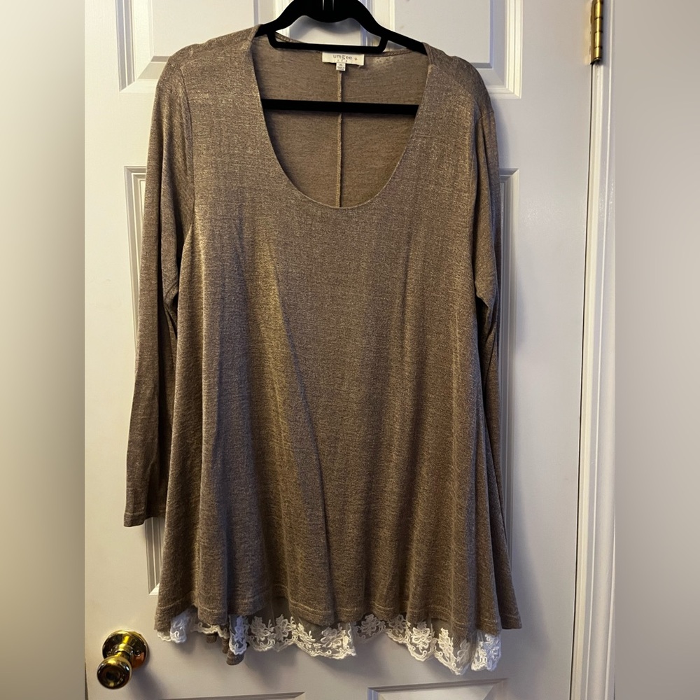 Umgee Tan Long Sleeve Women's Top